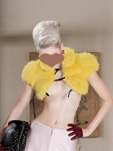 Boléro en fausse <span class=keywords><strong>fourrure</strong></span> pour femme, inspiré du luxe, avec une texture moelleuse et un tissu intérieur respirant - Product Image 2