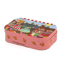 Conception de serrure de poignée décorative personnalisée pour enfants, petite valise rouge en carton, boîte-cadeau