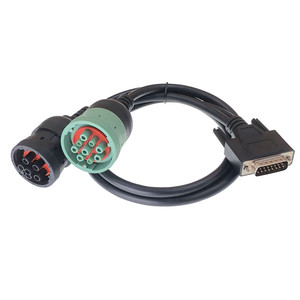 สายแยก Y แบบ AOTAI OBD เป็น Type <span class=keywords><strong>2</strong></span> สีเขียว 9 พิน J1939 และ 6 พิน J1708 สำหรับการวินิจฉัยรถบรรทุกดีเซล - Product Image 2