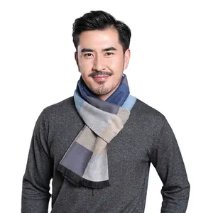 Custom Eco Friendly Recycled wool Scarves Tassel Long Shawls Winter Cashmere Scarf Other Scarves for Men