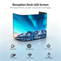 Écran LED d'affichage intérieur étanche, couleur pleine, haute luminosité, comptoir de bar, taux de rafraîchissement élevé, pour la publicité commerciale