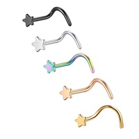 Anneau de nez articulé tendance Yazi en acier inoxydable 316L incrusté de zircon, hypoallergénique, bijou de piercing