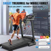Tapis roulant électrique pliable, machine de course, équipement de fitness et de cardio pour la maison, utilisation en intérieur, contrôle par application intelligente