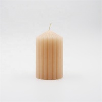 Vente en gros de bougies pilier Bougie personnalisée à dessus plat Bougies pilier de haute qualité pour la maison