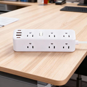 Abd endüstriyel 15A dişi uçlu uzatma kablosu amerikan güç şeridi dalgalanma koruyucusu 9 çıkışları 4 USB portları ile - Product Image 2