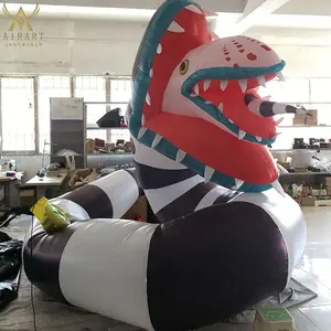 night club party hanging decoration scary inflatable snake Beetlejuice Sandworm