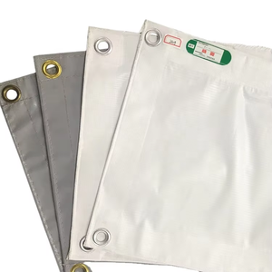 <span class=keywords><strong>Prix</strong></span> usine Blanc Ignifuge Matériau de Construction PVC Bâche Résistant Aux UV 290gsm Résistant Au Feu Stratifié Bâche Couverture Tissu - Product Image 1