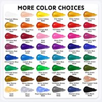 Ensemble de peinture acrylique 24 couleurs, peinture pour tissu (59 ml/flacon), 10 pinceaux d'art, papier, toile, bois, céramique, fournitures d'art pour tissu