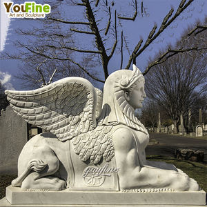 Estatua de <span class=keywords><strong>Esfinge</strong></span> de Piedra Antigua en Venta, Estilo Griego - Product Image 2