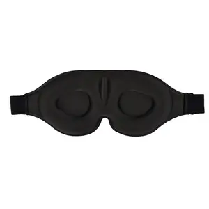 Masker tidur busa memori 3d dapat diatur, Label pribadi mewah, penutup tidur malam perjalanan kustom dengan bantalan hidung dan Masker elastis