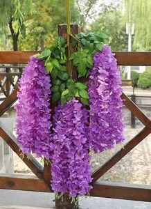 พวงดอกวิสทีเรียสีขาวประดิษฐ์แบบขายส่ง - ผ้าไหมรักษ์โลก คุณภาพสูง เหมาะสำหรับงานแต่งงาน คริสต์มาส และอีสเตอร์ - Product Image 3