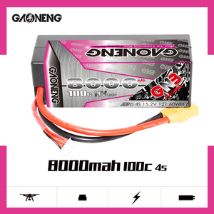 Batería LiPo RC de Alto Voltaje GNB GAONENG 4S 8000MAH HV 15.2V 100C 200C XT90 con Cable y Carcasa Rígida para Auto, <span class=keywords><strong>2023</strong></span> - Product Image 2