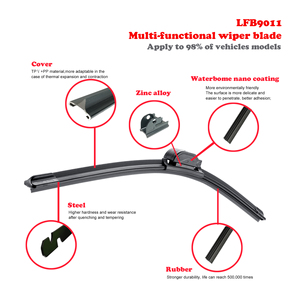 <span class=keywords><strong>Essuie</strong></span>-glaces de pare-brise de voiture LIJAY multi-adaptés, 100% caoutchouc naturel, structure sans os, pour <span class=keywords><strong>Audi</strong></span> A3/<span class=keywords><strong>A4</strong></span> 12-30 pouces, noir - Product Image 4