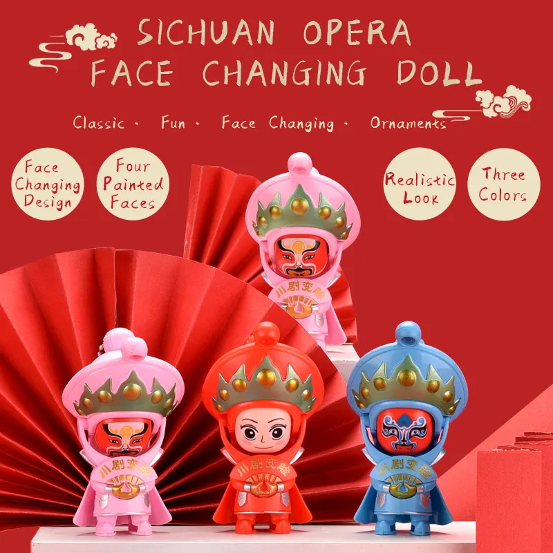 2019 estilo chinês cultura tradicional brinquedos educativos ópera de SiChuan rosto mudando boneca brinquedos clássicos