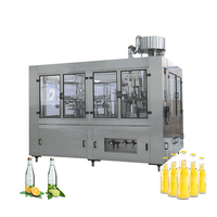 Machine de remplissage automatique 3-en-1 monobloc pour boissons gazeuses, limonades, eau citronnée et eau huileuse à petite échelle