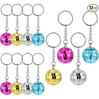 Fabricant de porte-clés en caoutchouc, mini porte-clés boule disco, anneau miroir acrylique de 1,18 pouce, logo personnalisé, Kpop, karaoké, fête, vente en gros