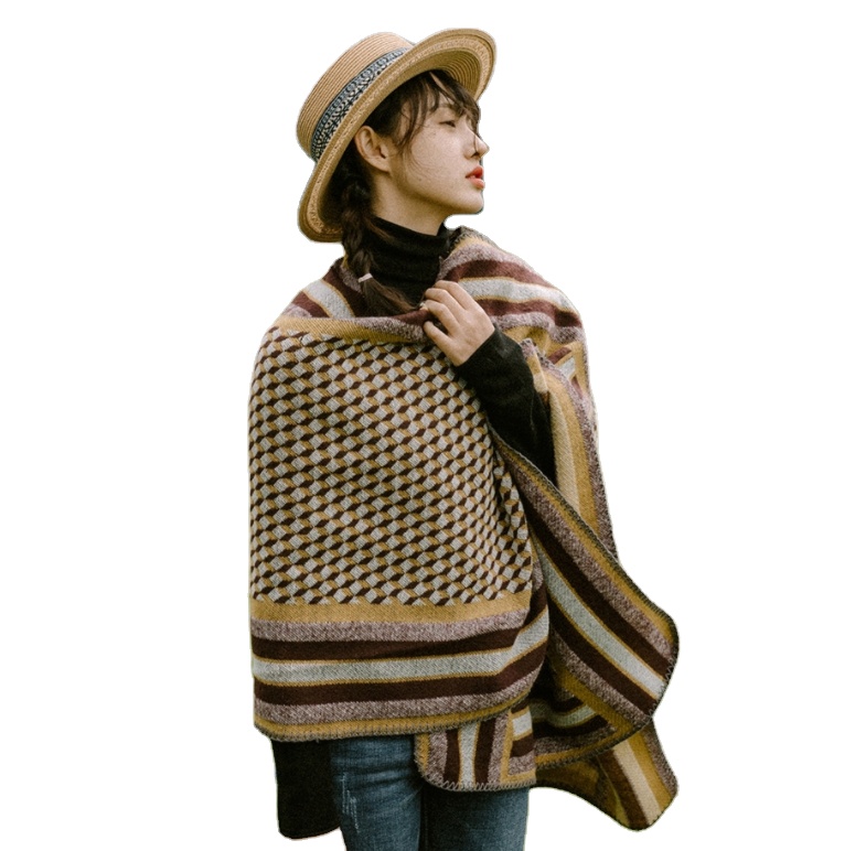 A woman's traveling shawl in the fashionable ethnic style scarf