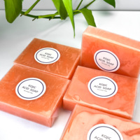 Savon pour le visage à l'acide kojique fait à la main, naturel à base de plantes, anti-acné, atténue les cicatrices, les taches brunes, éclaircit la peau