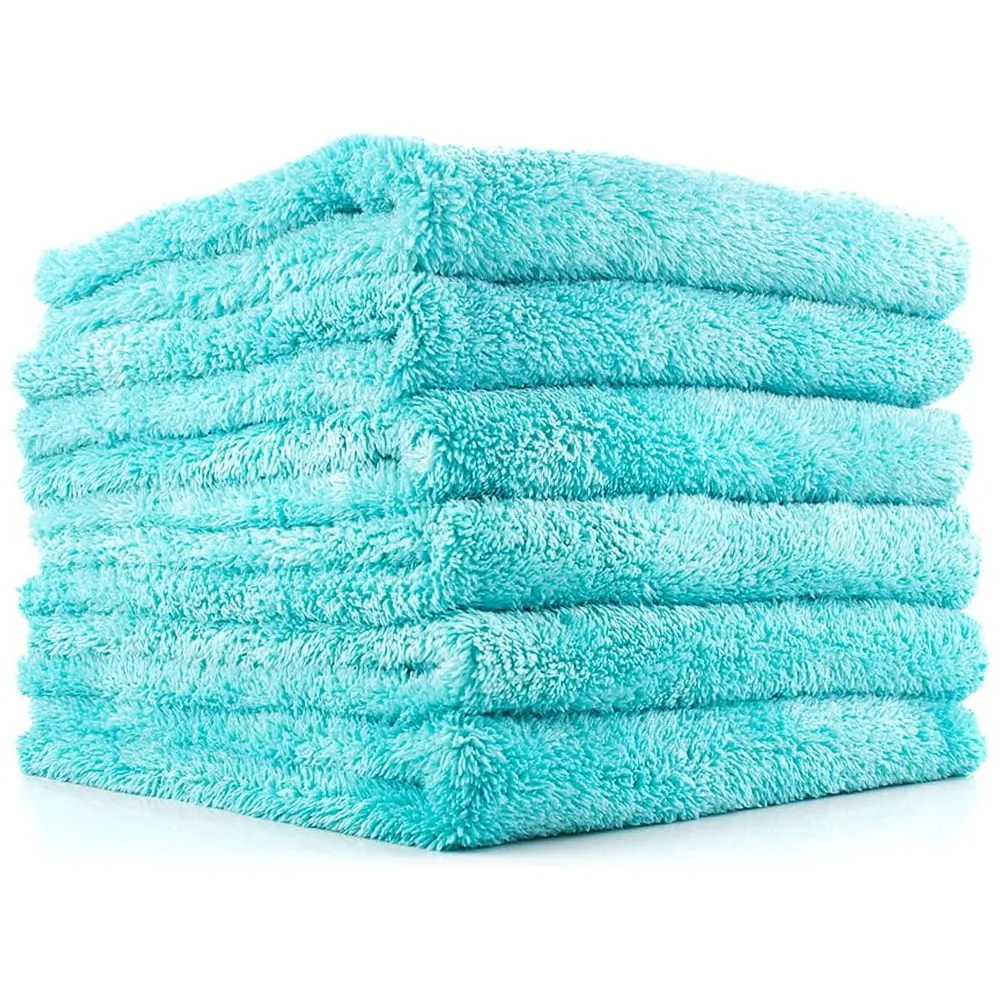 40x40cm 500gsm edgless Fluffy sợi nhỏ làm khô xe làm sạch vải tự động chi tiết rửa xe San Hô Fleece khăn