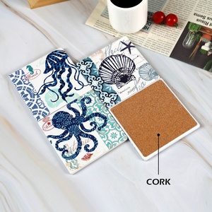 Sous-verres en céramique vierge <span class=keywords><strong>blanc</strong></span> <span class=keywords><strong>mat</strong></span> 4 pouces absorbant <span class=keywords><strong>grès</strong></span> souvenir personnalisé imprimé café thé vin tasse sous-verre - Product Image 2