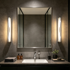 Modern Stainless Steel Indoor LED Wall <b>Light</b> <b>for</b> Home <b>Bathroom</b> Mirror Vanity 2700K Warm White Wall-Mounted 3-Year Warranty - Product Image 6