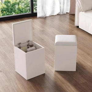 Muebles Modernos para Sala de Estar, Mesa de Centro Cuadrada Multifuncional Extensible, Mesa de Café Plegable de Madera con Almacenamiento y Taburetes - Product Image 3