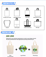 Sac fourre-tout en toile personnalisé avec logo imprimé, écologique, recyclé, réutilisable, avec poignée et fermeture éclair, pour les voyages et les activités de plein air