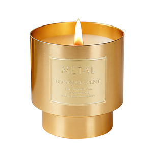 Light Luxury Metal Cup Scented <b>Candle</b> Soy Wax High End Home Ornament Atmosphere Decoration Christmas Souvenir <b>Gift</b> - Product Image 4