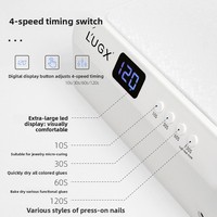 LUGX Lampe de photothérapie UV+LED transfrontalière 72W haute puissance à séchage rapide pour ongles, sans noircissement des mains, pour salon et vente en gros