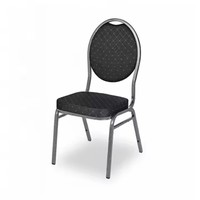 Chaises de mariage modernes en métal avec pieds en métal, dossier rond en tissu, pour hôtels, banquets, réceptions de mariage