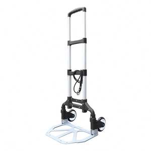 Chariot de courses pliable avec roues en aluminium et PVC, design durable et grande capacité - Product Image 4
