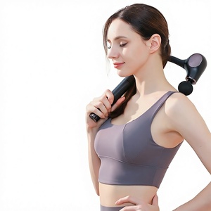 Pistola de Masaje Profesional de Mano con Mango Largo para Relajación Muscular de Cuerpo Completo, Dispositivo Eléctrico Multifuncional con Cabezal Curvo - Product Image 1