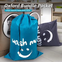 Sac à Linge Pliable en Tissu Oxford avec Cordon, pour Rangement et Organisation des Vêtements – Modèle « Wash Me »