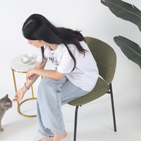 Tabouret en feutre moderne, durable, écologique, recyclable, pour la maison, le bureau, le salon, chaises sans accoudoirs, structure en métal et acier