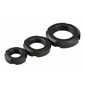 M10 M12 M15 M17 M20 M25 M30 Acero al carbono Óxido negro Rodamientos de rodillos redondos ranurados chapados en zinc Tuerca de bloqueo Tuerca DIN981 - Product Image 6