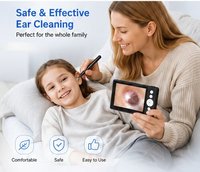 Caméra Otoscope Endoscope sans fil HD1080P 5MP portable pour nettoyage d'oreilles, diamètre 3,5 mm, écran 4,3 pouces, éclairage LED, élimination du cérumen