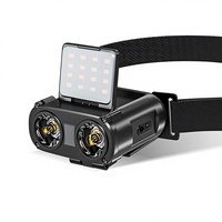 Lampe frontale Wallson Owl Pro pour la pêche de nuit, forte luminosité, recharge par induction, longue autonomie, design à clip pour casquette