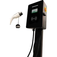 Chargeur de véhicule électrique à double pistolet Wallbox en gros 22KW-Station de charge EV 32A CCS Station de charge murale