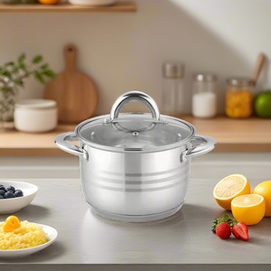 Olla de Cocina de Acero Inoxidable 201 con Tapa de Vidrio Templado, Olla Clásica 2026 de 26 cm para Sopa y Caldo, Económica - Product Image 3