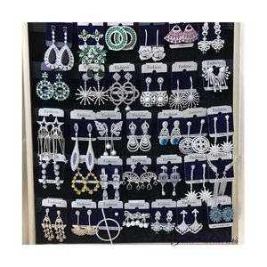 Mode strass 925 boucles d'oreilles en argent Sterling vendeur boucle d'oreille plaqué or personnalisé n'importe quel nom surdimensionné Hippie bijoux boucles d'oreilles - Product Image 1