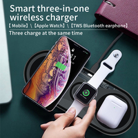 Produk Tren 2026 Aksesoris Elektronik Laris Manis Pengisi Daya Nirkabel Cepat 3 in 1 15W QC3.0/PD untuk Earphone Ponsel