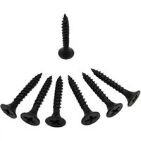 Vis métriques en acier pour plaques de plâtre et cloisons sèches, pour bois et métal, vis collées noires, norme DIN