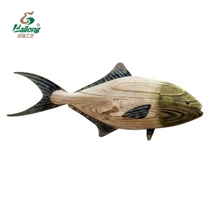 <span class=keywords><strong>Décoration</strong></span> murale rustique en forme de <span class=keywords><strong>poisson</strong></span>, art nautique en <span class=keywords><strong>bois</strong></span>, pêche, <span class=keywords><strong>décoration</strong></span> pour la maison, nouvelle collection 2020 - Product Image 3