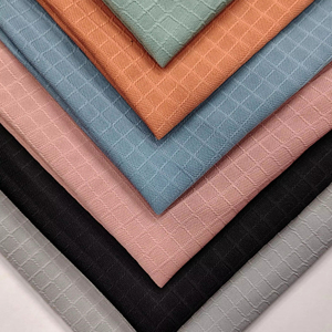 Nueva tendencia 220gsm camiseta de poliéster de punto antiestático tela Royal Checks diseño ligero no tejido niñas vestidos niños - Product Image 1