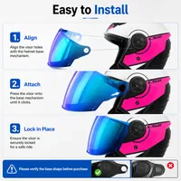 Visière ouverte pour casque de moto OF616 AIRFLOW II, écran de remplacement, lentille, visières pour casque, accessoires anti-UV pour LS2