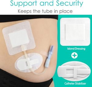Pansement adhésif stérile jetable 9x10cm pour cathéter de dialyse, pansement adhésif pour tube de drainage, <span class=keywords><strong>fixation</strong></span> de plaie, pansement adhésif pour drainage - Product Image 2