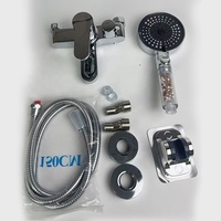 Robinet de douche en laiton chromé à levier unique, double fonction, pour salle de bain, vente en gros d'usine, ensembles bain-douche