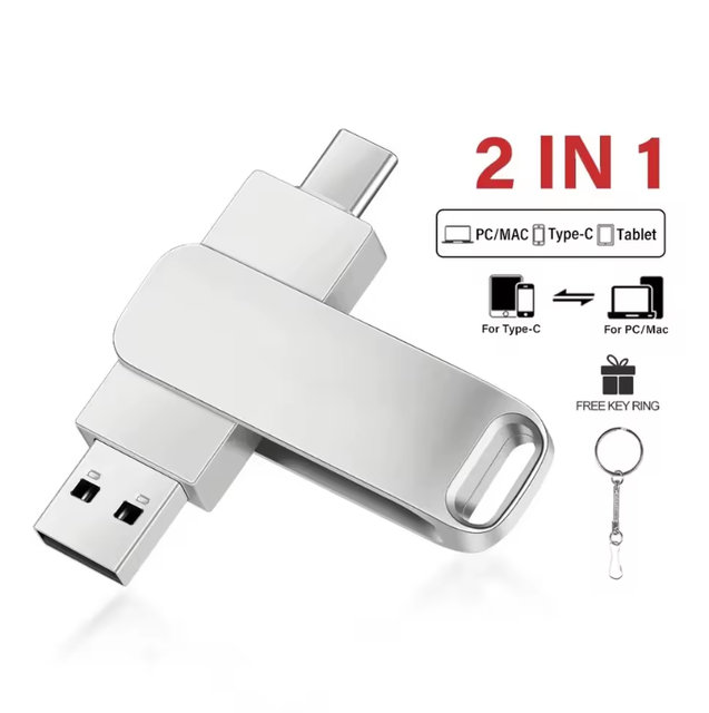 OEM Wholesale Custom Logo Metal USB 3.0 Flash Drives 1TB 2TB 16TB OTG
