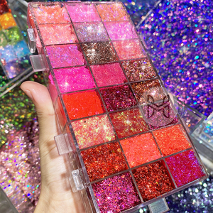 อายแชโดว์เจลเมทัลลิกกลิตเตอร์เรืองแสงสีสันสดใสปรับแต่งได้ MLM พร้อม 24 สีและเนื้อสัมผัสกันน้ำ - Product Image 1