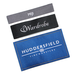 Etiquetas <span class=keywords><strong>de</strong></span> tela satinada para el cuello, logotipo tejido personalizado <span class=keywords><strong>de</strong></span> tu propia <span class=keywords><strong>marca</strong></span> - Product Image 3